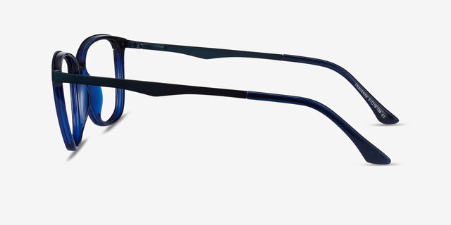 Traverse Navy Acetate-metalEyeglass Frames from EyeBuyDirect, Side View