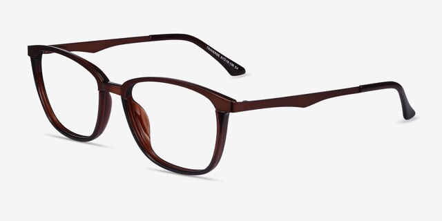 Traverse Café Acetate-metalMontures de lunettes de vue d'EyeBuyDirect, Vue d'Angle