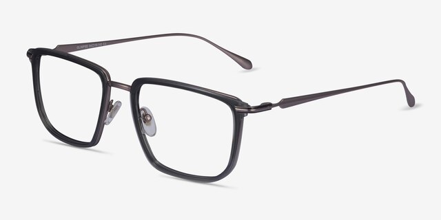 Glimpse Gray AcetateEyeglass Frames from EyeBuyDirect, Angle View