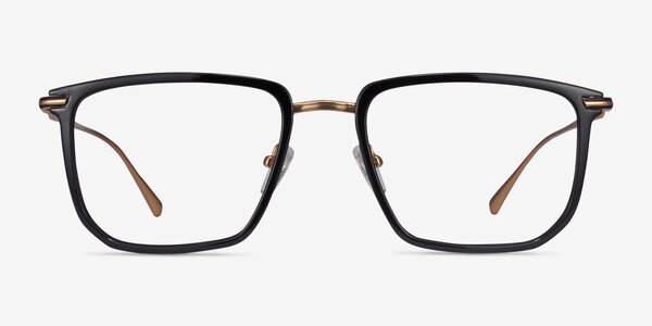 Glimpse Black gold Acetate-metal Montures de lunettes de vue