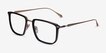 Glimpse Black Gold Acetate, MetalEyeglass Frames from EyeBuyDirect, Angle View