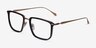 Glimpse Black Gold Acetate-metalMontures de lunettes de vue d'EyeBuyDirect, Vue d'Angle