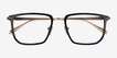 Glimpse Black Gold Acetate, MetalEyeglass Frames from EyeBuyDirect, Closed View