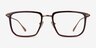 Glimpse Brown Gold Acetate-metalEyeglass Frames from EyeBuyDirect, Front View