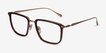 Glimpse Brown Gold Acetate, MetalEyeglass Frames from EyeBuyDirect, Angle View