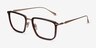 Glimpse Brown Gold Acetate-metalEyeglass Frames from EyeBuyDirect, Angle View
