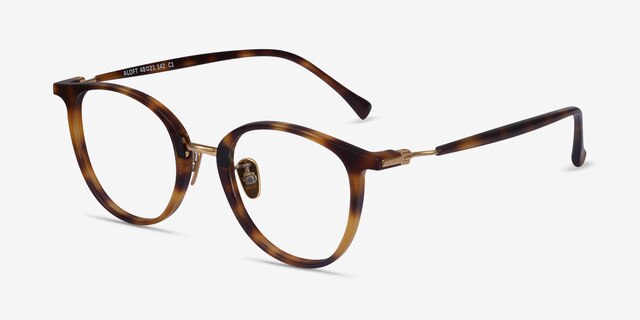 Aloft Light Tortoise AcetateEyeglass Frames from EyeBuyDirect, Angle View