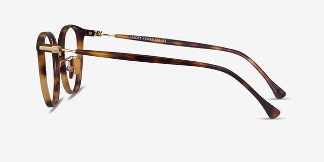 Aloft Light Tortoise AcetateEyeglass Frames from EyeBuyDirect, Side View