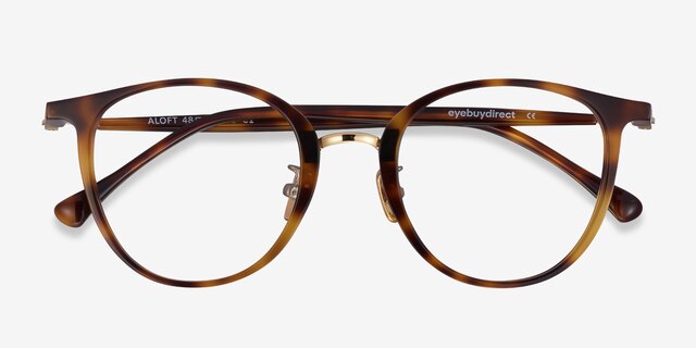 Aloft Light Tortoise AcetateEyeglass Frames from EyeBuyDirect, Closed View