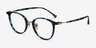 Aloft Green Floral Acetate-metalEyeglass Frames from EyeBuyDirect, Angle View