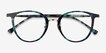 Aloft Green Floral Acetate, MetalEyeglass Frames from EyeBuyDirect, Closed View