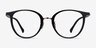 Aloft Black AcetateEyeglass Frames from EyeBuyDirect, Front View