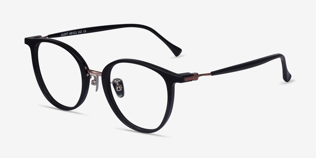 Aloft Black AcetateEyeglass Frames from EyeBuyDirect, Angle View