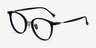 Aloft Black AcetateEyeglass Frames from EyeBuyDirect, Angle View