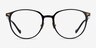Peak Black AcetateEyeglass Frames from EyeBuyDirect, Front View