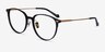 Peak Black AcetateEyeglass Frames from EyeBuyDirect, Angle View