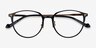 Peak Black AcetateEyeglass Frames from EyeBuyDirect, Closed View