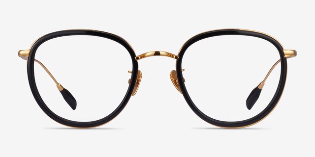 Thrive Black AcetateEyeglass Frames from EyeBuyDirect, Front View