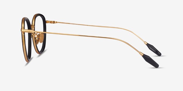 Thrive Black AcetateEyeglass Frames from EyeBuyDirect, Side View