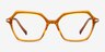 Carmel Mustard Acetate-metalEyeglass Frames from EyeBuyDirect, Front View