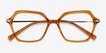 Carmel Mustard Acetate, MetalEyeglass Frames from EyeBuyDirect, Closed View
