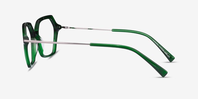 Carmel Green Acetate-metalEyeglass Frames from EyeBuyDirect, Side View
