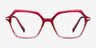 Carmel Raspberry Striped Acetate-metalEyeglass Frames from EyeBuyDirect, Front View