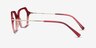 Carmel Raspberry Striped Acetate-metalEyeglass Frames from EyeBuyDirect, Side View