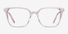 Dearly Clear Beige Acetate-metalEyeglass Frames from EyeBuyDirect, Front View