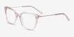 Dearly Clear Beige Acetate, MetalEyeglass Frames from EyeBuyDirect, Angle View
