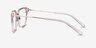 Dearly Clear Beige Acetate-metalEyeglass Frames from EyeBuyDirect, Side View