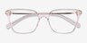 Dearly Clear Beige Acetate-metalEyeglass Frames from EyeBuyDirect, Closed View