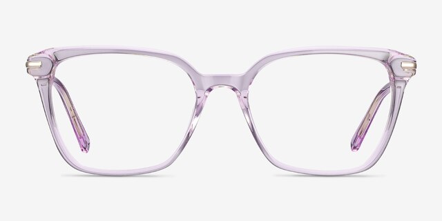 Dearly Purple Acetate-metalEyeglass Frames from EyeBuyDirect, Front View