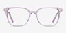 Dearly Purple Acetate-metalEyeglass Frames from EyeBuyDirect, Front View