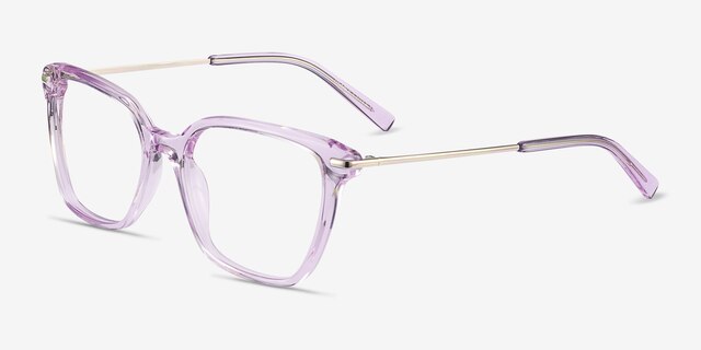 Dearly Purple Acetate-metalEyeglass Frames from EyeBuyDirect, Angle View
