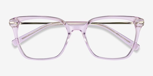 Dearly Purple Acetate-metalEyeglass Frames from EyeBuyDirect, Closed View