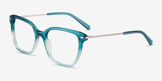 Dearly Green Acetate-metalEyeglass Frames from EyeBuyDirect, Angle View