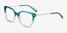 Dearly Green Acetate-metalEyeglass Frames from EyeBuyDirect, Angle View