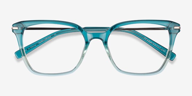 Dearly Green Acetate-metalEyeglass Frames from EyeBuyDirect, Closed View