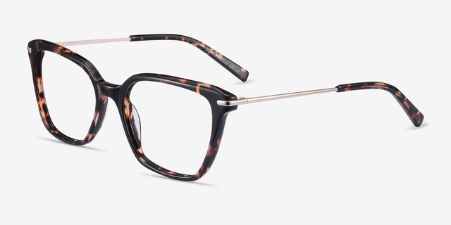 Dearly Tortoise Acetate-metalEyeglass Frames from EyeBuyDirect, Angle View