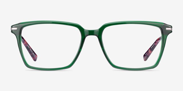 Sense Green Acetate-metalEyeglass Frames from EyeBuyDirect, Front View