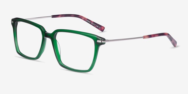 Sense Green Acetate-metalEyeglass Frames from EyeBuyDirect, Angle View