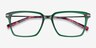 Sense Green Acetate-metalEyeglass Frames from EyeBuyDirect, Closed View