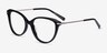 Turner Black Acetate-metalEyeglass Frames from EyeBuyDirect, Angle View