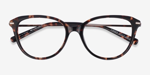Turner Tortoise Acetate-metalEyeglass Frames from EyeBuyDirect, Closed View