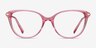 Turner Clear Pink Acetate-metalEyeglass Frames from EyeBuyDirect, Front View