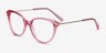 Turner Clear Pink Acetate-metalEyeglass Frames from EyeBuyDirect, Angle View