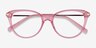 Turner Clear Pink Acetate-metalEyeglass Frames from EyeBuyDirect, Closed View