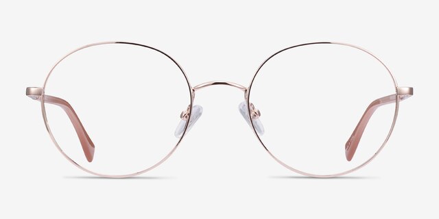 Thea Rose Gold Acetate-metalEyeglass Frames from EyeBuyDirect, Front View