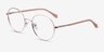 Thea Rose Gold Acetate-metalEyeglass Frames from EyeBuyDirect, Angle View